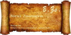 Borsi Zsuzsanna névjegykártya